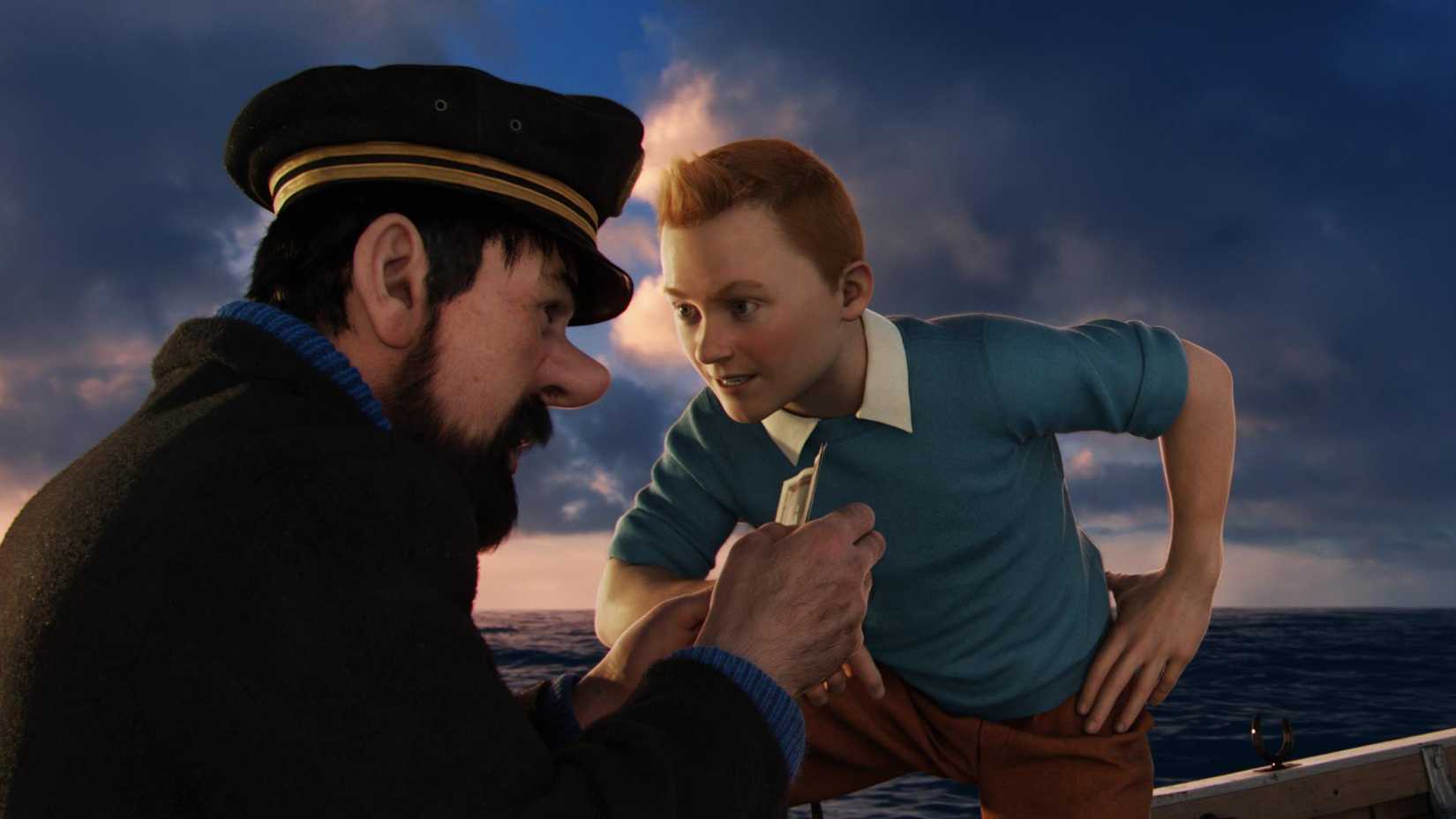 Captain Haddock and Tintin in Steven Spielberg's The Adventures of Tintin