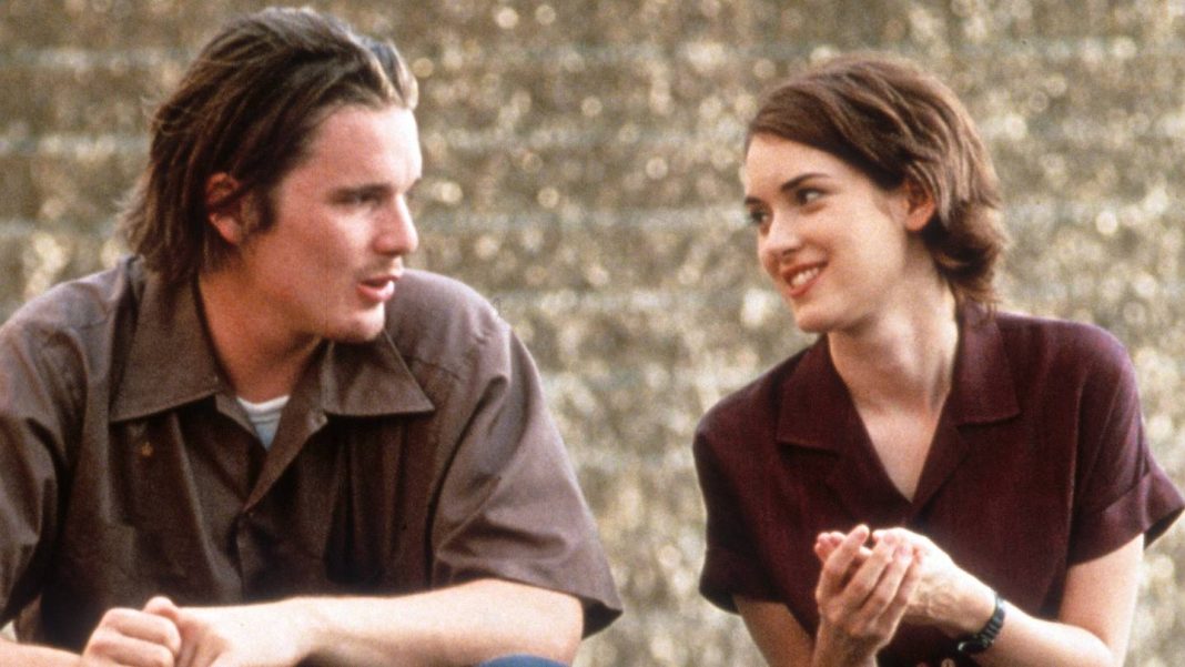 10 Winona Ryder Movies Every ‘90s Kid Is Due for a Rewatch On Ethan Hawke And Winona Ryder in 'Reality Bites'