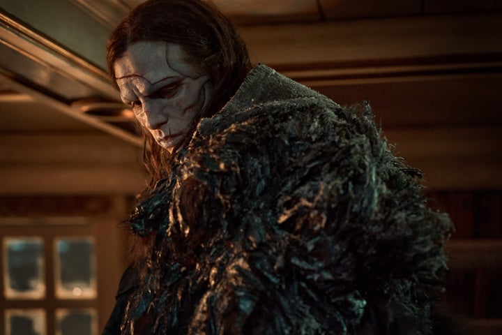 Jacob Elordi in character as Frankenstein's creature