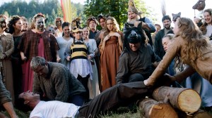 THE WICKER MAN, Nicolas Cage (bottom left), 2006, © Warner Bros. / Courtesy: Everett Collection