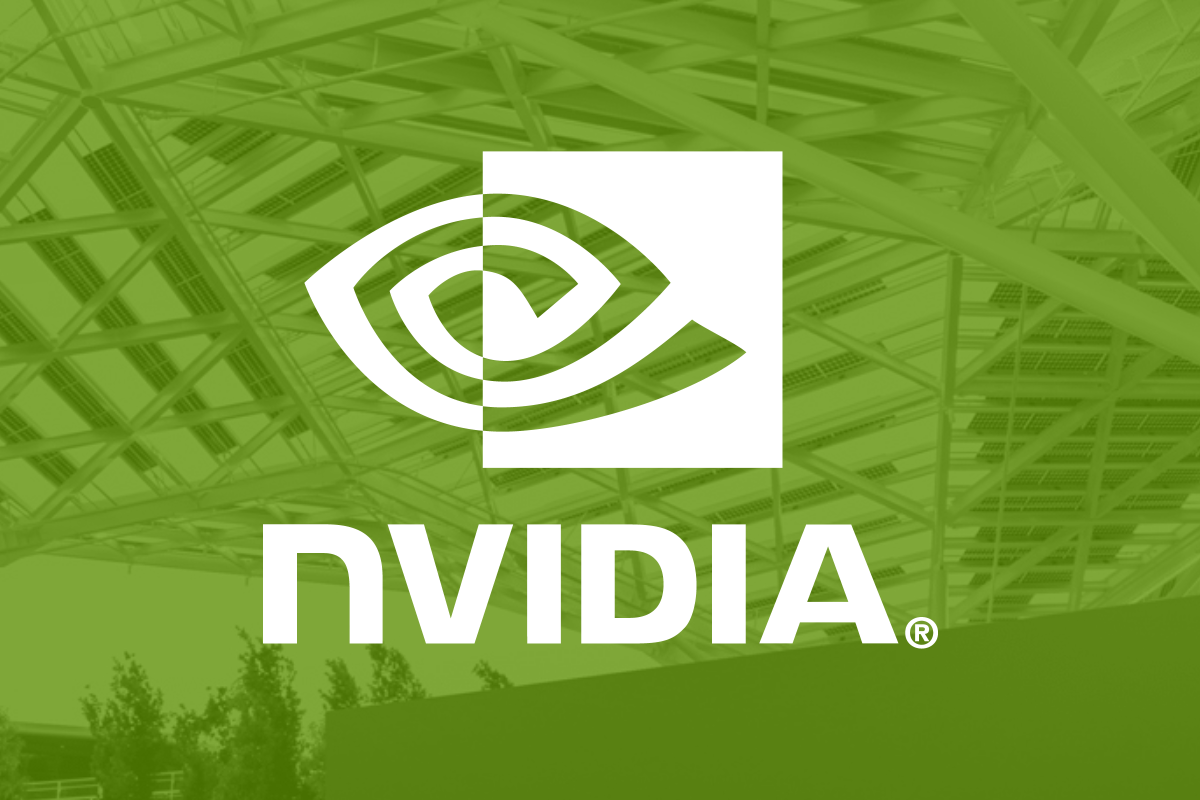 The Nvidia logo superimposed over a picture of the company's headquarters building.png